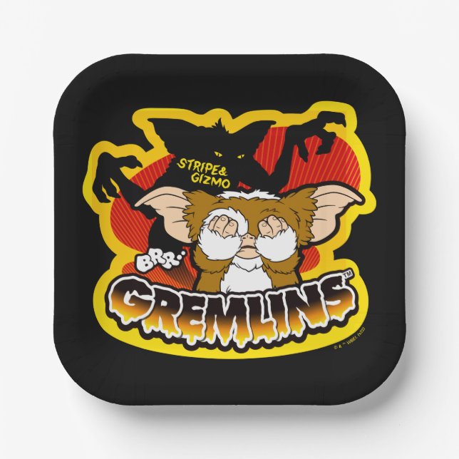Gremlins | Stripe Scaring Gizmo Paper Plate (Front)
