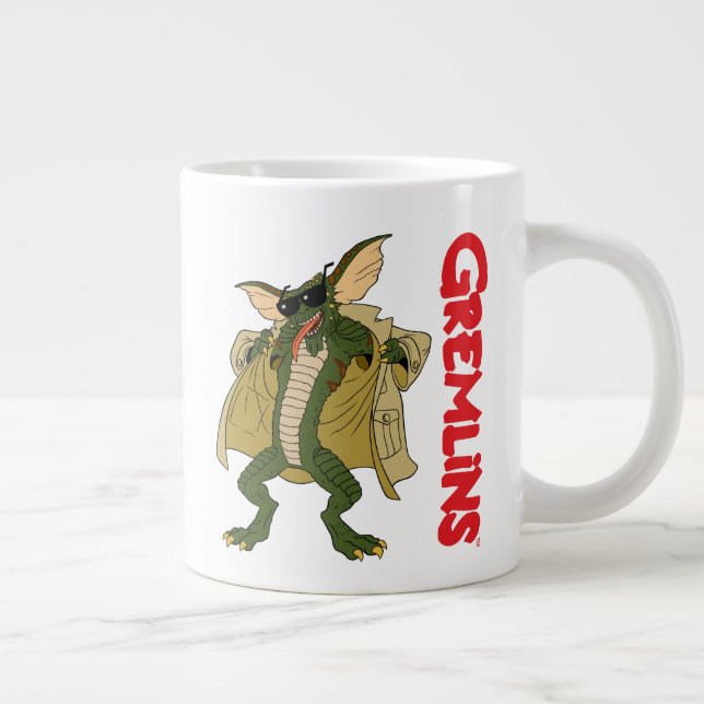 Gremlins | Stripe Trench Coat Flash Large Coffee Mug (Right)