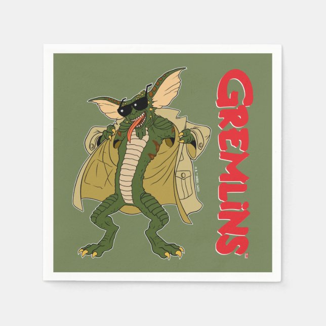 Gremlins | Stripe Trench Coat Flash Napkin (Front)