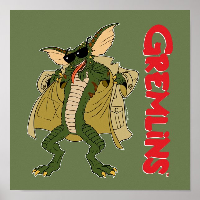 Gremlins | Stripe Trench Coat Flash Poster (Front)