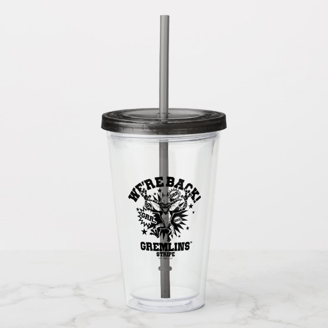Gremlins | Stripe We're Back Acrylic Tumbler (Front)