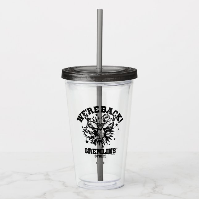 Gremlins | Stripe We're Back Acrylic Tumbler (Front)