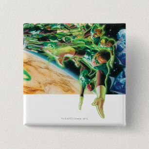 Gren Lanterns Flying in Space 15 Cm Square Badge