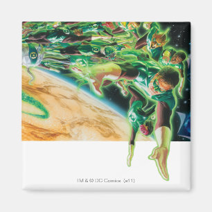 Gren Lanterns Flying in Space Magnet