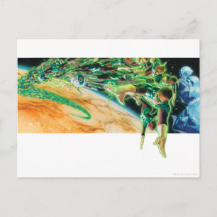 Gren Lanterns Flying in Space Postcard