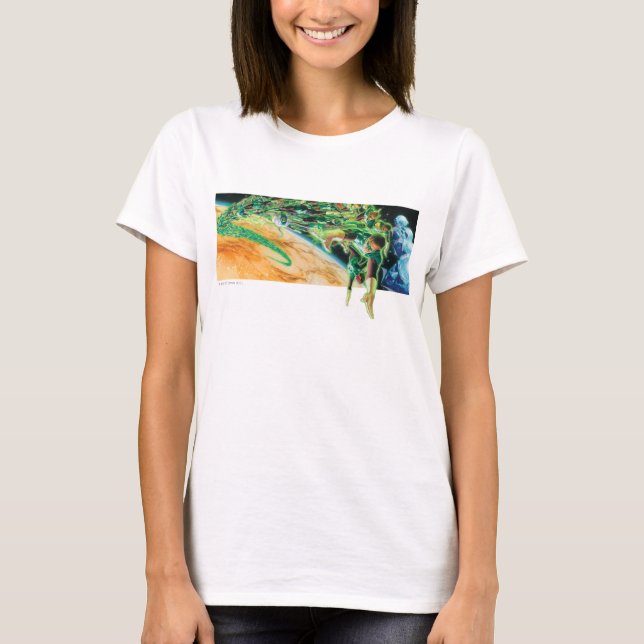 Gren Lanterns Flying in Space T-Shirt (Front)