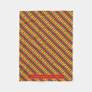GRENADA CARRIACOU FLAG with Customisable Scripture Fleece Blanket
