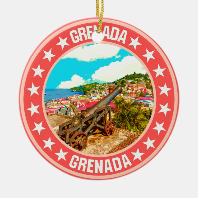 Grenada                                            ceramic tree decoration (Front)