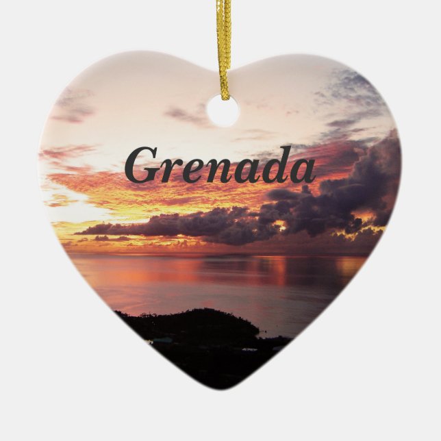 Grenada Ceramic Tree Decoration (Front)
