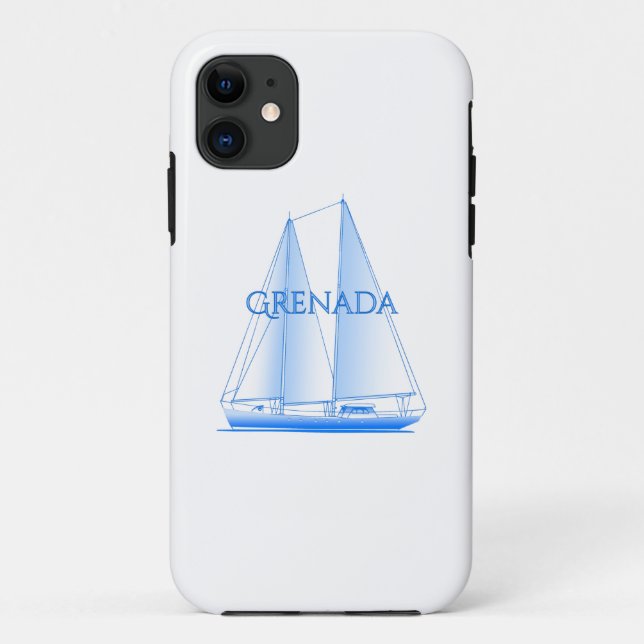 Grenada Coastal Nautical Sailing Sailor Case-Mate iPhone Case (Back)