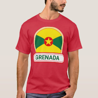 Grenada Country Badge Grenada Flag T-Shirt