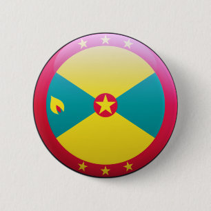 Grenada Flag 6 Cm Round Badge