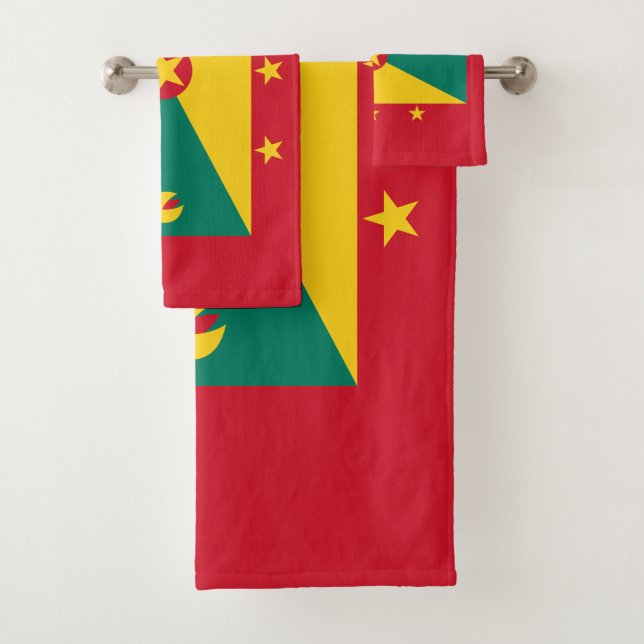 Grenada Flag Bath Towel Set (Insitu)
