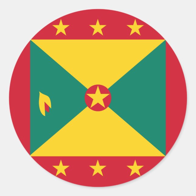 Grenada Flag Classic Round Sticker (Front)