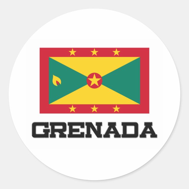 Grenada Flag Classic Round Sticker (Front)