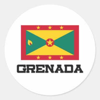 Grenada Flag Classic Round Sticker