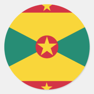 Grenada Flag Classic Round Sticker