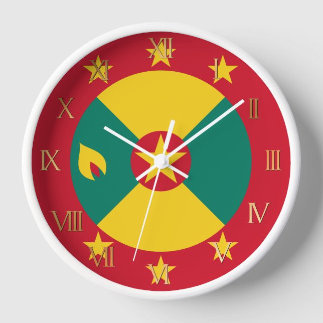 Grenada flag clock (Front)
