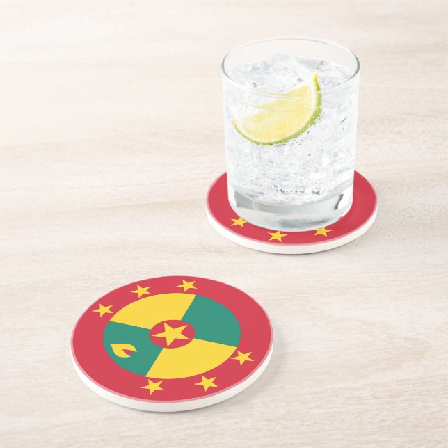 Grenada flag coaster (Side)
