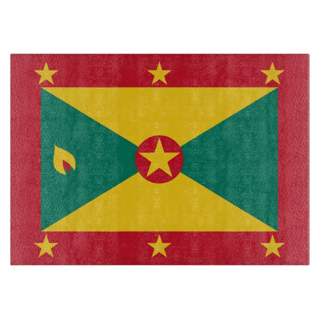 Grenada flag cutting board (Front)