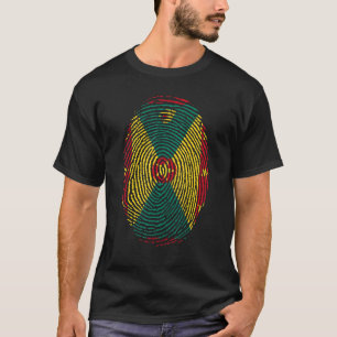 Grenada Flag Dna Fingerprint Men Women Kids T-Shirt