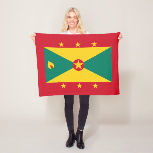 Grenada Flag Fleece Blanket