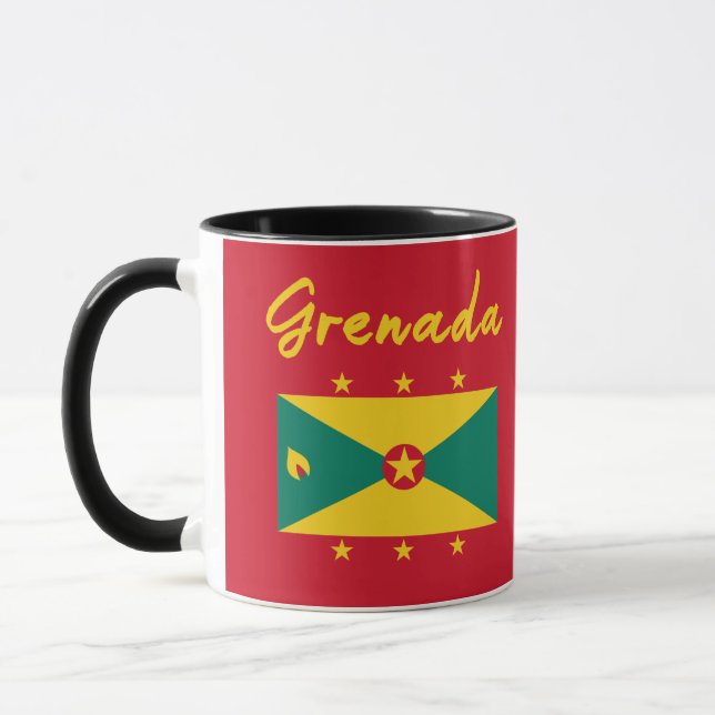 Grenada Flag Grenadian Caribbean Carnival Mas Mug (Left)