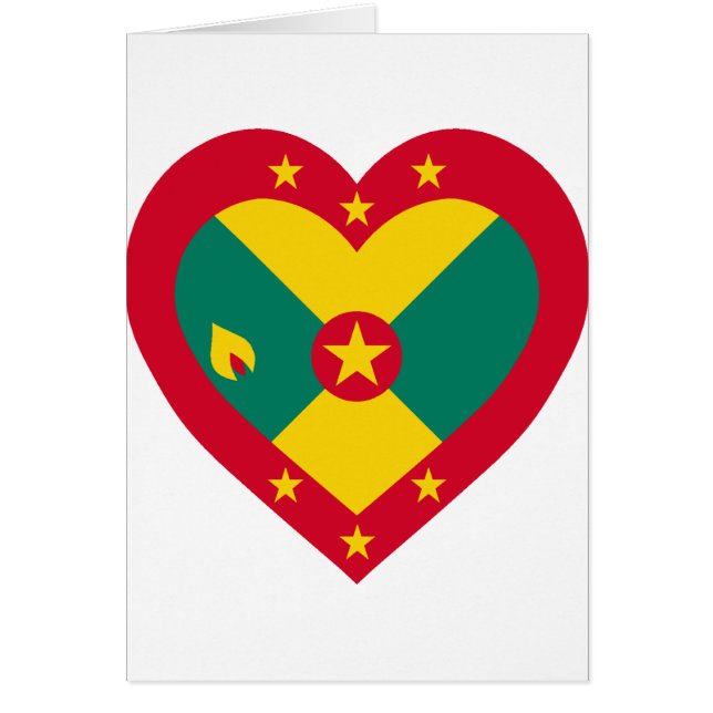Grenada Flag Heart (Front)