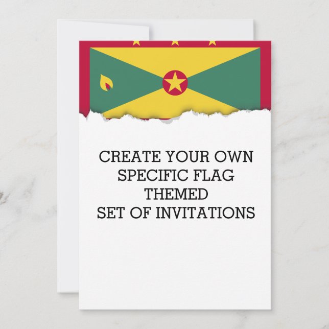 Grenada Flag Invitation (Front)