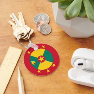 Grenada flag key ring
