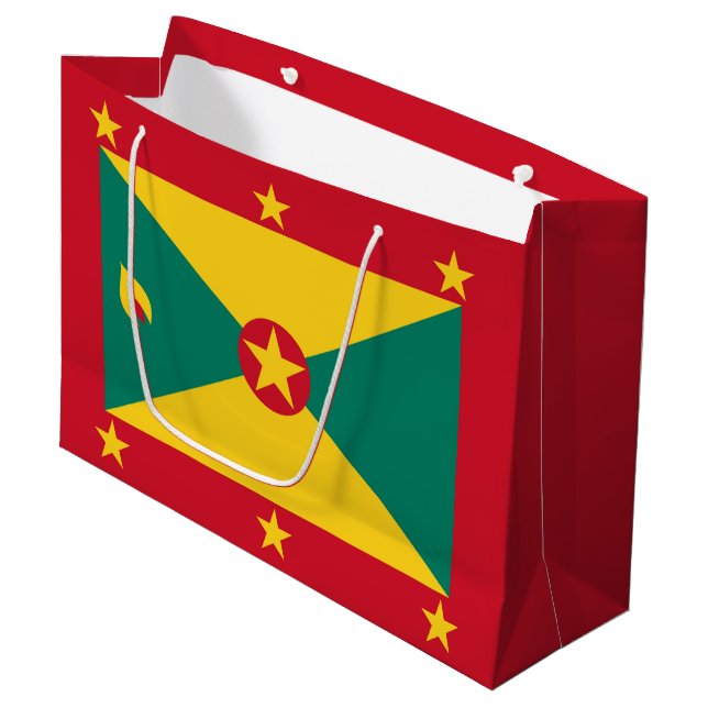 Grenada flag large gift bag (Front Angled)