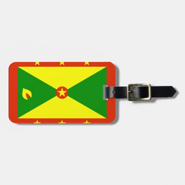 Grenada flag luggage tag (Front Horizontal)