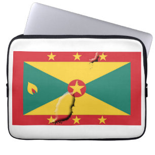 GRENADA Flag Map Patriotic Computer WHITE Laptop Sleeve