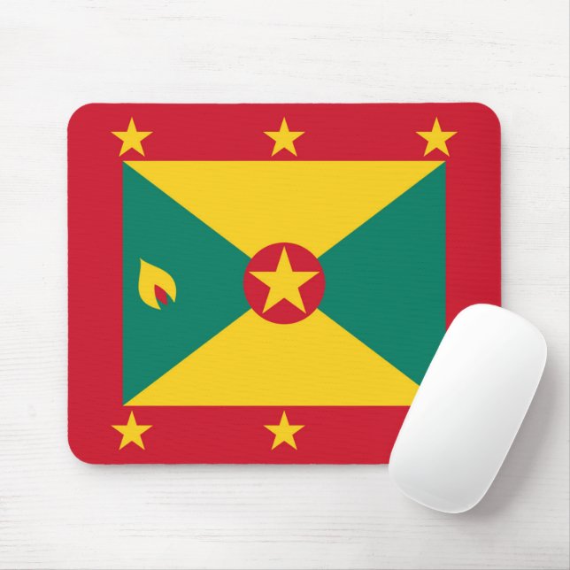 Grenada flag mouse mat (With Mouse)