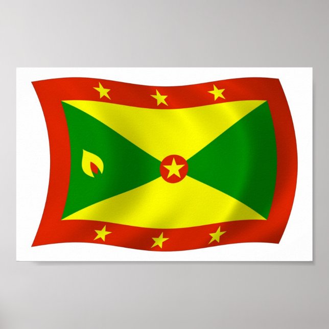 Grenada Flag Poster Print (Front)