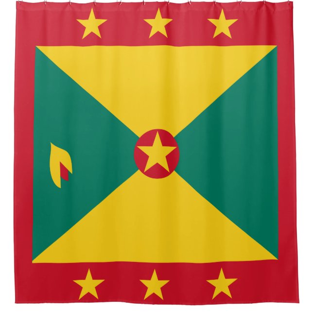 Grenada Flag Shower Curtain (Front)