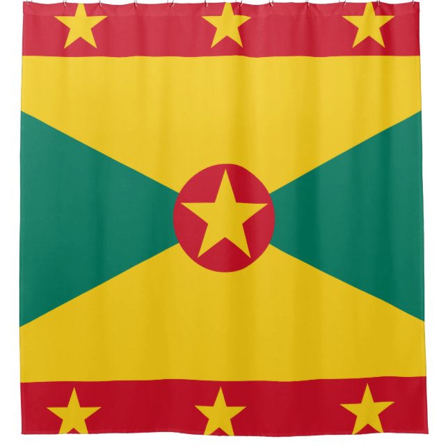 Grenada Flag Shower Curtain (Front)