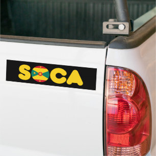 Grenada Flag Soca Music Grenadian Caribbean Bumper Sticker