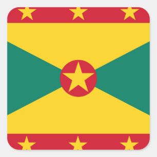 Grenada Flag Square Sticker