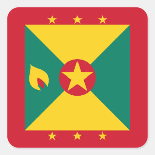 Grenada Flag Square Sticker
