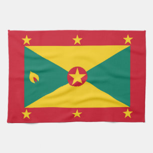 Grenada flag tea towel
