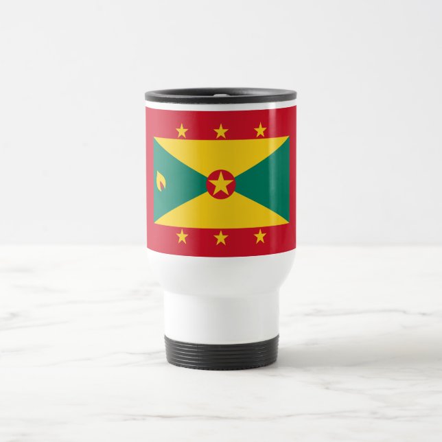 Grenada Flag Travel Mug (Center)