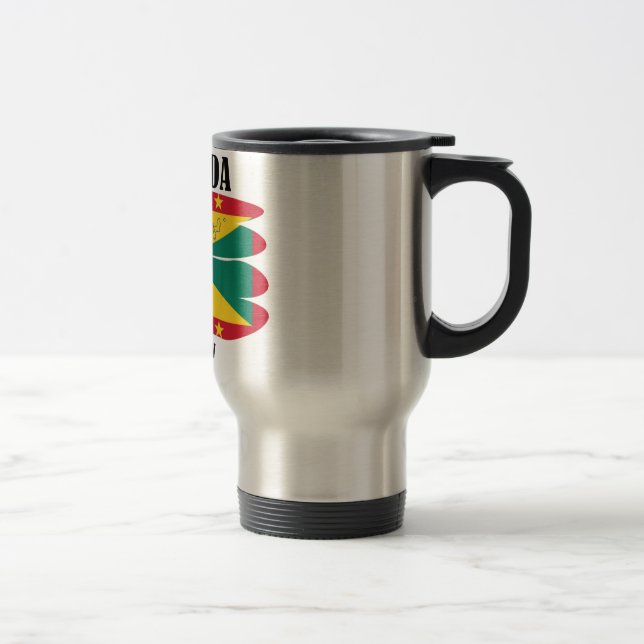 Grenada Flag Travel Mug (Right)