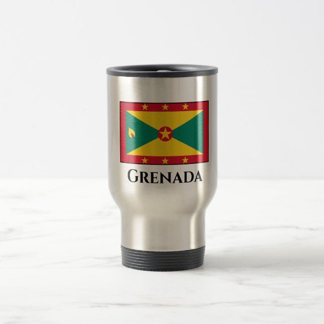 Grenada Flag Travel Mug (Center)