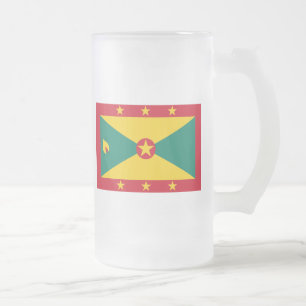 grenada frosted glass beer mug