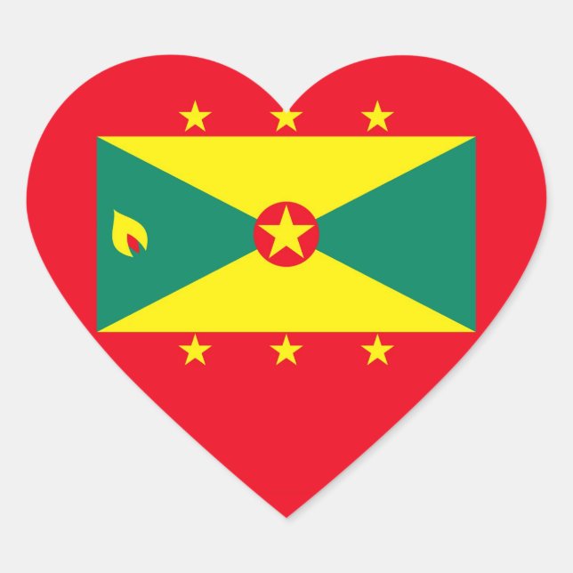 GRENADA HEART STICKER (Front)