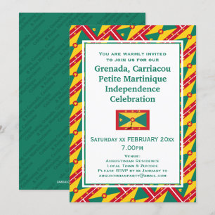 GRENADA INDEPENDENCE CELEBRATION Grenadian Flag Invitation