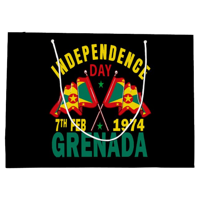 Grenada Independence Day Large Gift Bag (Back)