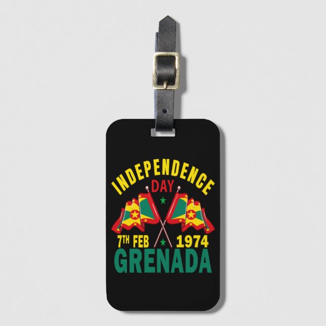 Grenada Independence Day Luggage Tag (Front Vertical)