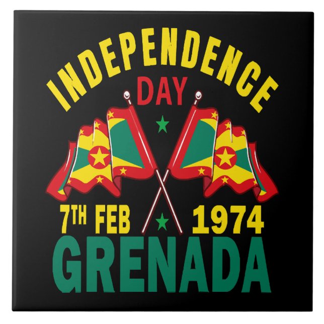 Grenada Independence Day Tile (Front)
